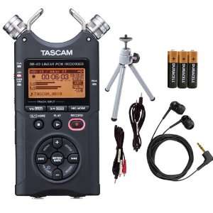 Tascam DR 40 4ch. Recording Package w/ iH7 Ear buds, Sonic Sense 