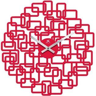 Infinity Instruments Helix Wall Clock in Red at 