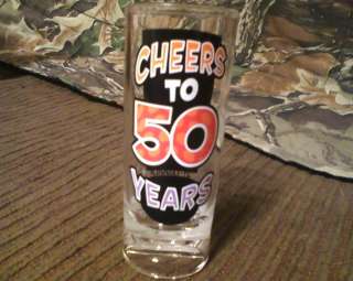 Bar Shot Glass CHEERS 50th Birthday ACRYLIC Shot Glass by Oak 