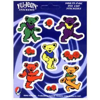 Grateful Dead   Jerry Bears & Roses   9 Separate Stickers / Decals 