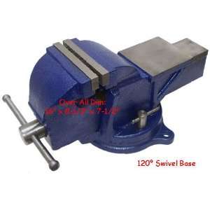  5 Vise Anvil Bench Table Top with 120 Degree Swivel Base 