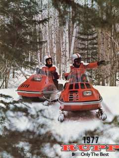 1977 RUPP SNOWMOBILE SALES BROCHURE  