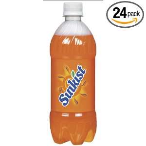 UP Sunkist Orange Soda Soft Drink, 20 Ounce (Pack of 24):  