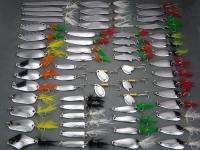 Lot60 Mixed Spoon & Spinner Fishing Lure Bait Hooks  