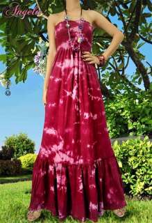 NEW Red StrapLess Tye Die Evening Women Long Maxi Dress Size Medium 6 