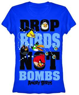 Angry Birds Drop Birds Not Bombs Girly T Shirt  