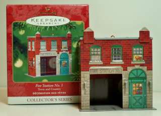 Hallmark Christmas Ornament 2001 Town & Country Fire Station No.1 