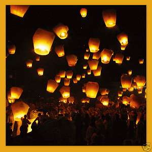 20 Lot Chinese Wishing Lantern Sky Fire Flying Balloon!  