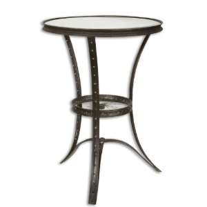 Uttermost 36 Inch Freewheel Bar Table Antique Silvery Black, Bicycle 