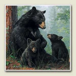  Black Bear Family Tile Trivet