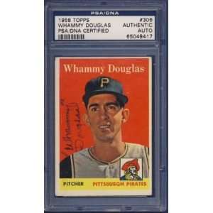 1958 Topps Whammy Douglas #306 Signed Card PSA/DNA:  Sports 