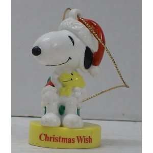  Peanuts Snoopy Woodstocks Wish Christmas Ornament: Toys 