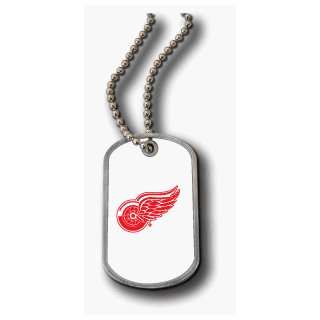  DETROIT RED WINGS DOMED DOG TAG NECKLACE *: Sports 