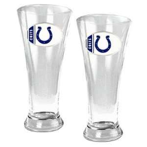   Colts 19oz. Pilsner Glass (Set of 2) Patio, Lawn & Garden