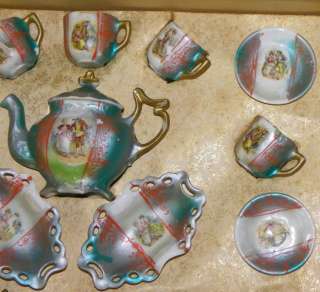 Antique Germany Doll Tea Set Called Daisy   17 Pcs. with the Box 