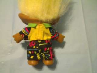 This ACE NOVELTY CO. 5 TREASURE TROLL DOLL IN OUTFIT is in VERY GOOD 