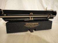 Vintage Underwood Elliott Fisher Co Typewriter Portable 4 Bank Black 