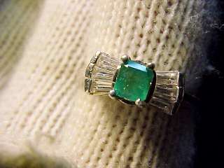   SQUARE Natural Colombian Emerald Gemstone Ring .925 Sterling Silver