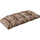   com Pillow Perfect Outdoor Brown/ Beige Floral Wicker Loveseat Cushion