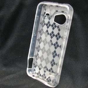  Crystal Skin TPU Glove Clear Checkered Soft Cover Case for 