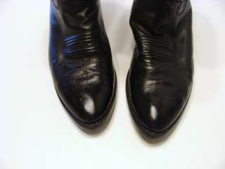 Mens Black Justin Cowboy Western Boots Size 10 1/2 EE 10.5 EE  