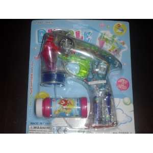  LED Bubble Gun with Light and Sound   Bubble Solution and 