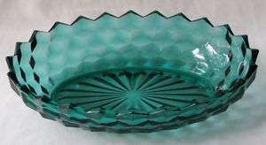 COLONY/ INDIANA WHITEHALL TEAL GREEN OVAL BOWL 9 7/8  