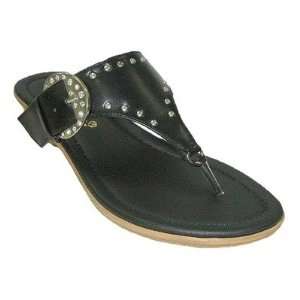  Annie Shoes 43210 BLK Womens Rickki Thong Sandal Baby