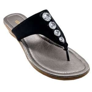  Annie Shoes 43209 BLKSTR Womens Morggan Thong Sandal in 