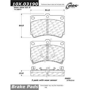 Centric Parts 100.03190 100 Series Brake Pad Automotive