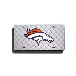    Denver Broncos NFL Laser Diamond Tag Plate