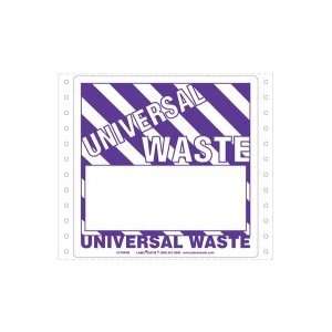  Waste Label, Blank, No Ruled Lines, Pin Feed Paper: Office Products