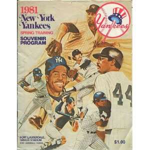  1981 New York Yankees Spring Training Program Everything 