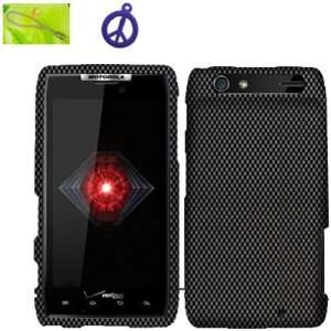   Impact Defender Hard Plastic Case Skin Cover Faceplate + Peace Charm