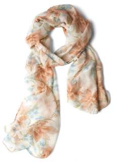 Hazy Days of Summer Scarf   Multi, Green, Blue, Brown, Floral, Casual 