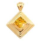 Created Diamonds North Aurora Bezel Set Princess Cut 14K Yellow Gold 