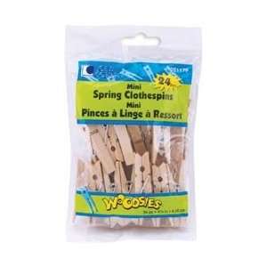  Loew Cornell Mini Spring Clothespins 2 1/2 24/Pkg 1021179 