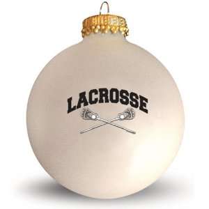    Glass Ornament   Lacrosse Crossed Sticks