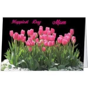 Happy Mother Day Mom Love Mommy Tulips Wife Beautiful Greeting Card 