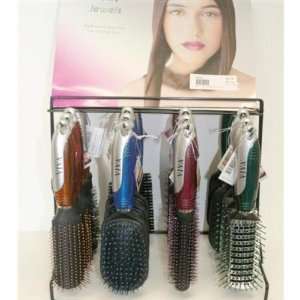  24 Piece Jewel Hairbrush Display Case Pack 144   901195 