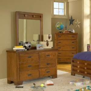  American Woodcrafters Heartland Double Dresser and Mirror 