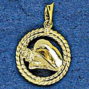  Mark Edwards 14K Gold 10MM Conch Shell In Frame Nautical 