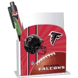 Atlanta Falcons Stationery Desk Caddy with Matching Ballpoint Grip Pen 
