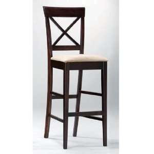  Hyde 30 Cross Back Bar Stool With Fabric Seat