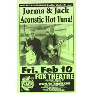  Hot Tuna Jorma Fox Boulder Original Concert Poster 2006 