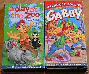 Lot of 2 Gabby VHS Videos Animated Set Day at the Zoo  