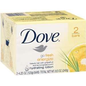 Dove Beauty Bar Go Fresh Energize with Grapefruit & Lemongrass Scent 1 