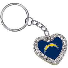 Touch by Alyssa Milano San Diego Chargers Crystal Heart Keychain 