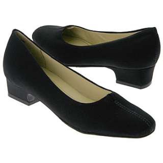 Womens Trotters Doris Black Micro Fabric Shoes 