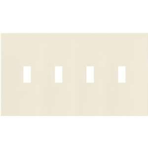   Gang Screwless Toggle Switch Mid Size Wall Plate, Light Almond: Home